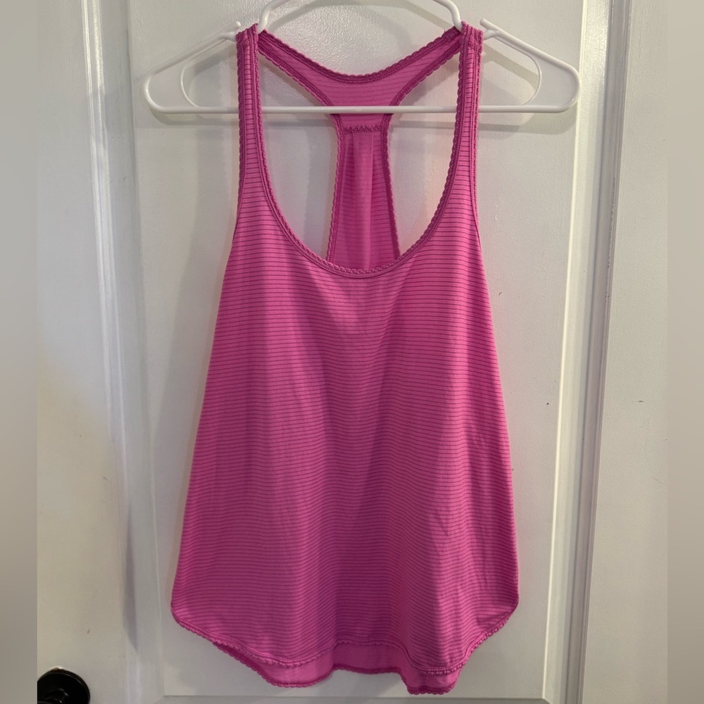 Lululemon 105 F Singlet *Silver Heathered Zing Pink Light